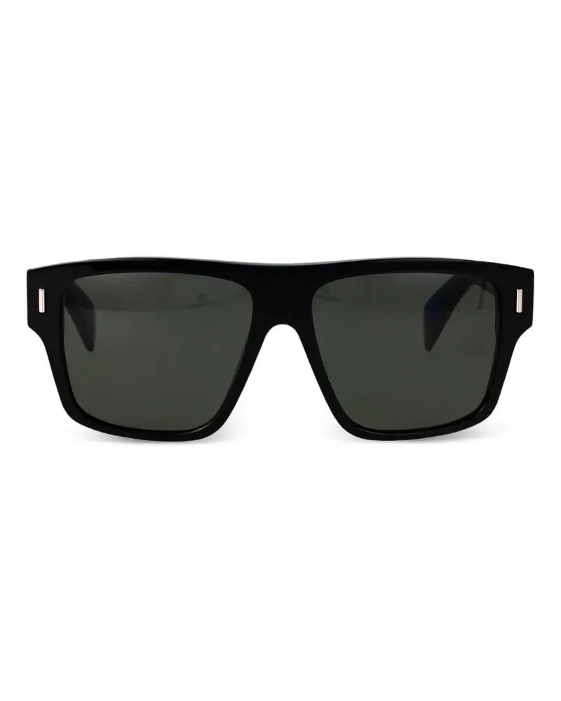 Alexander McQueen rectangle-frame sunglasses - Schwarz Schwarz