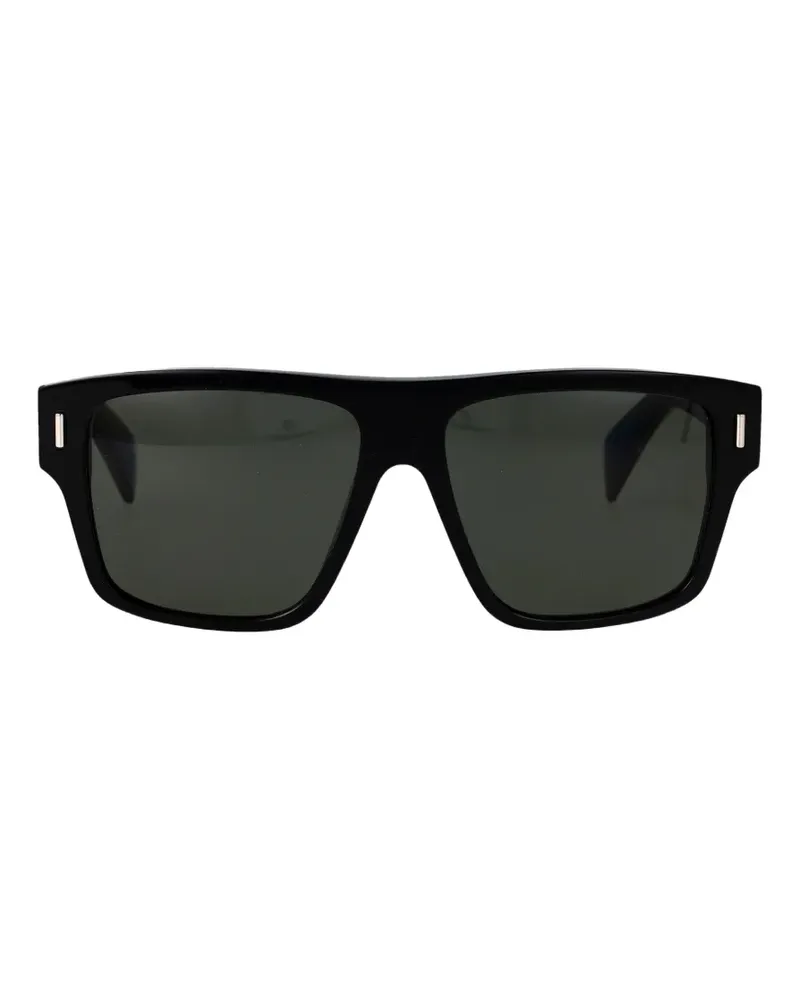 Alexander McQueen rectangle-frame sunglasses - Schwarz Schwarz