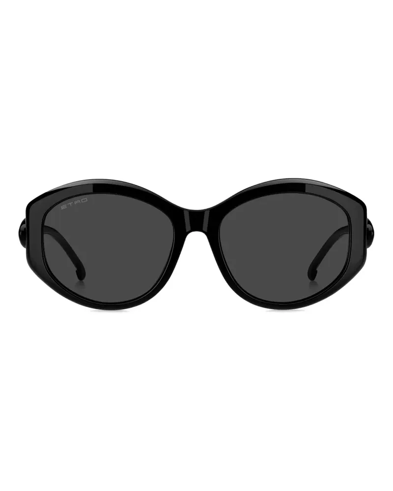 Etro Sonnenbrille mit Logo-Print - Schwarz Schwarz