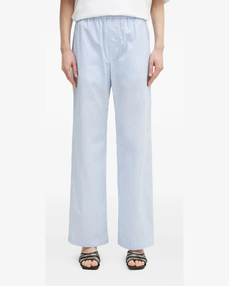 Fiorucci Gestreifte Hose mit Knöpfen - Blau Blau