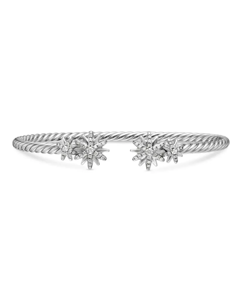 David Yurman Starbust Sterlingsilber-Armband mit Diamanten (3,5mm Silber