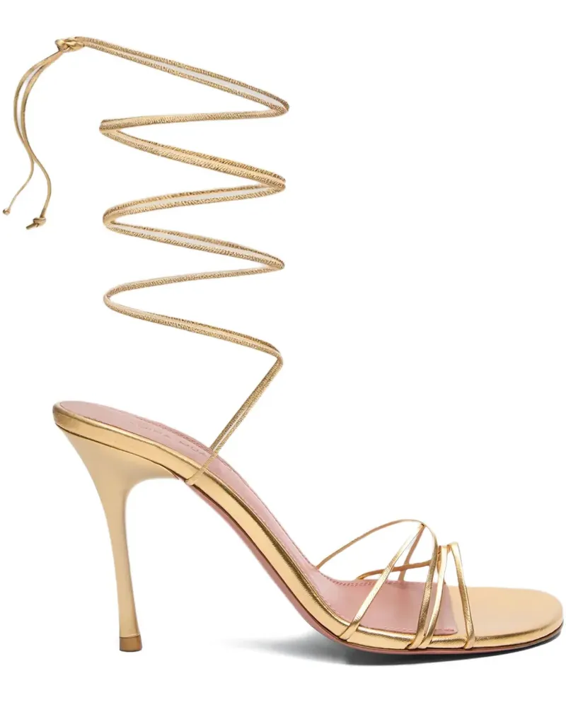 Amina Muaddi Lori Sandalen 95mm - Gold Gold