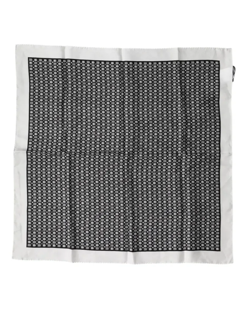 Dolce & Gabbana Schal mit Logo-Print - Schwarz Schwarz