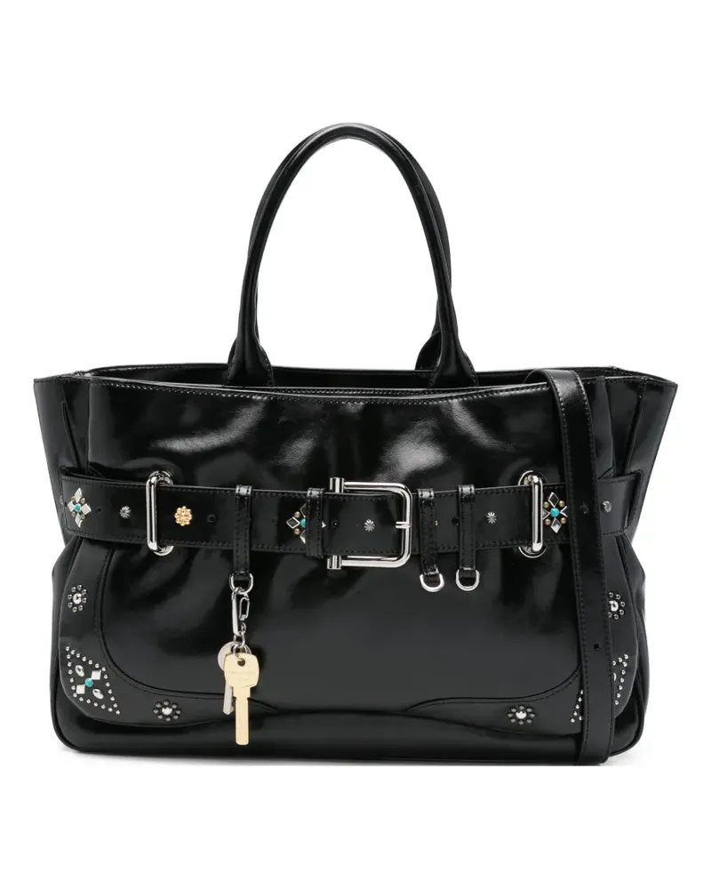 OSOI Brocle Tote Bag mit Schnalle - Schwarz Schwarz