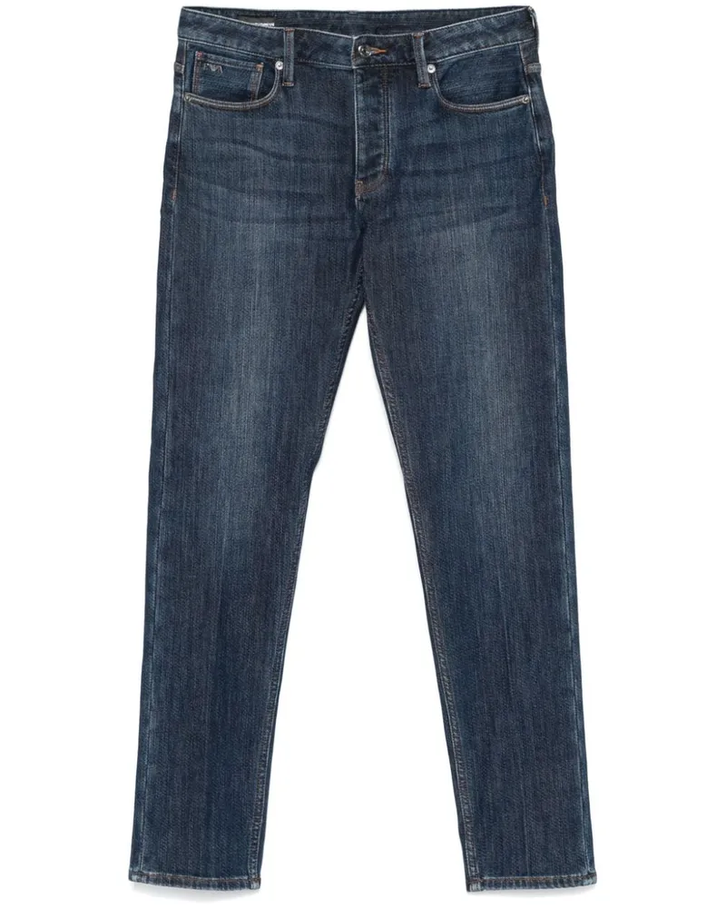 Emporio Armani Jeans mit Logo-Schild Blau