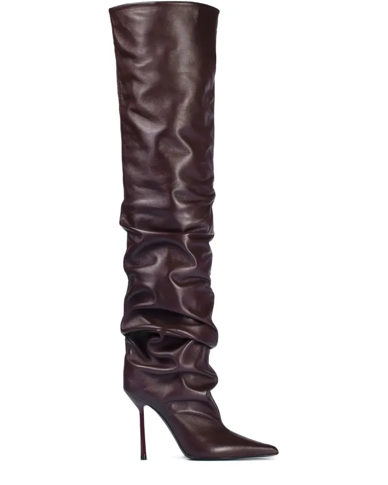 Le Silla Bella Stiletto-Overknee-Stiefel 100mm - Rot Rot