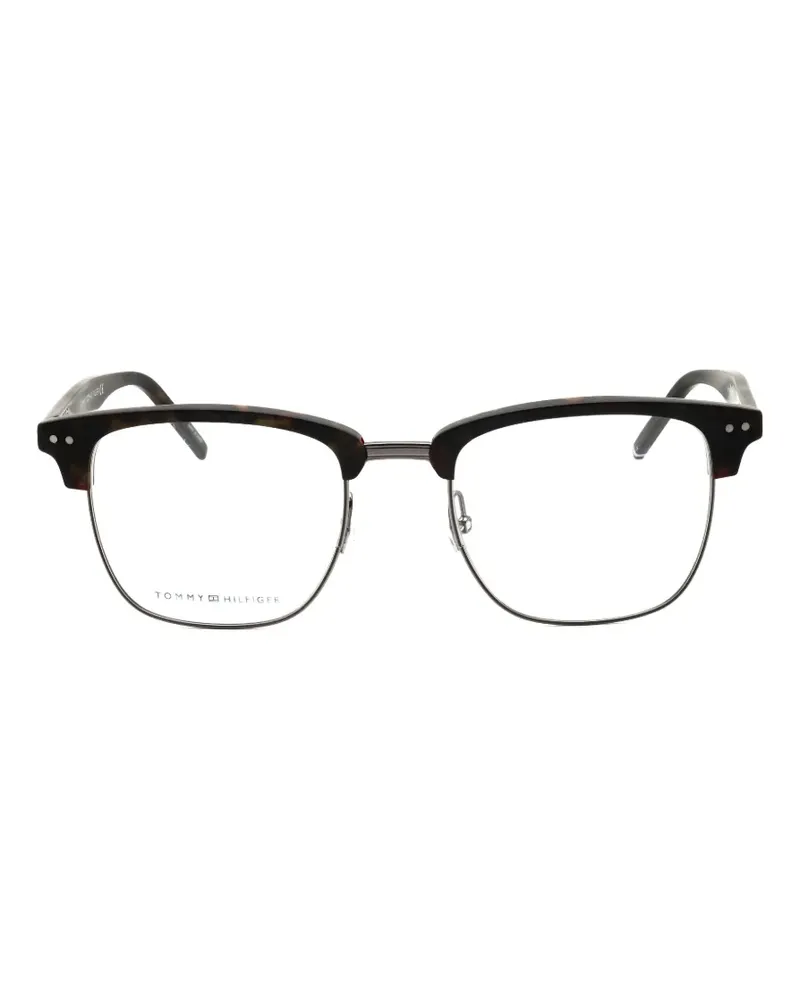 Tommy Hilfiger browline-frame glasses - Braun Braun