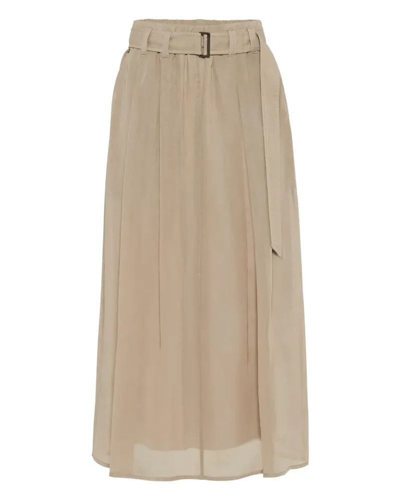 Brunello Cucinelli Klassischer Midirock - Nude Nude
