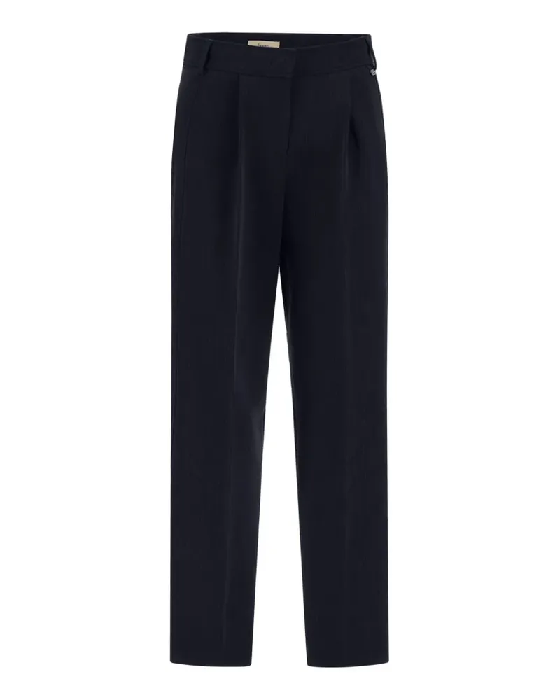 Herno Hose aus Krepp - Blau Blau