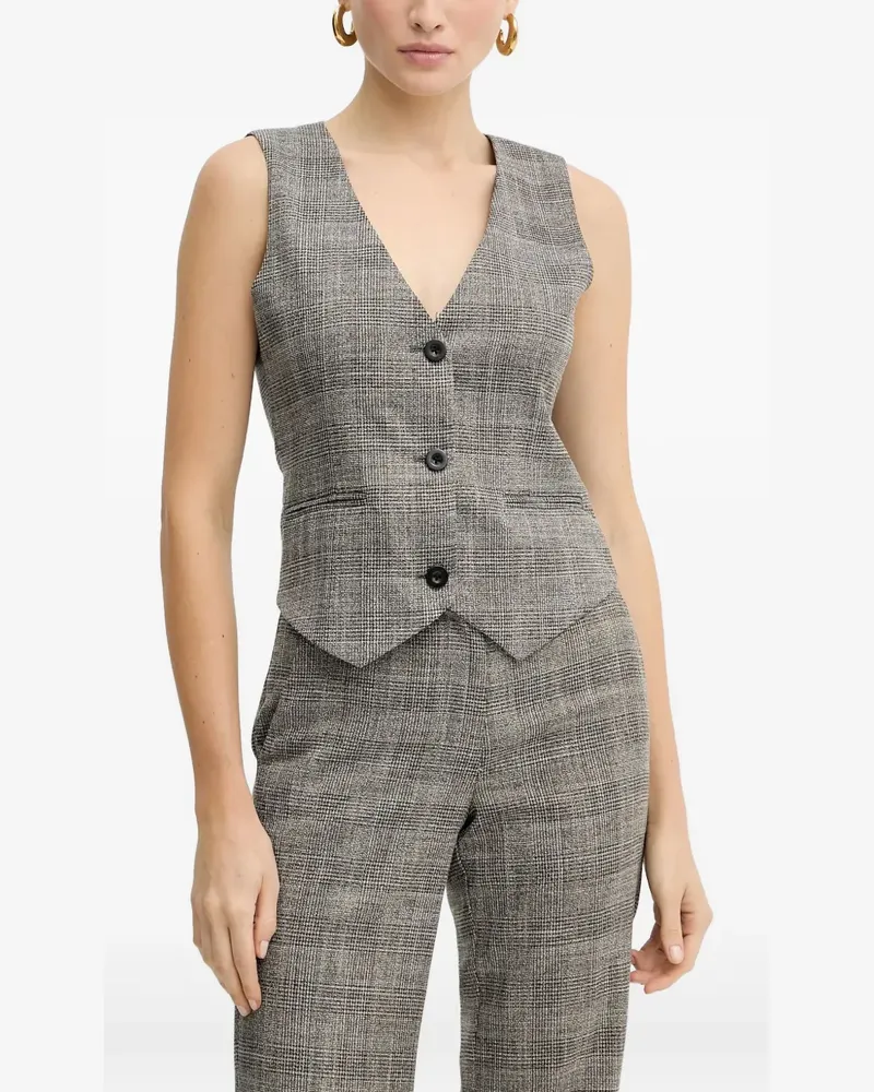 Silvian Heach checked waistcoat - Grau Grau