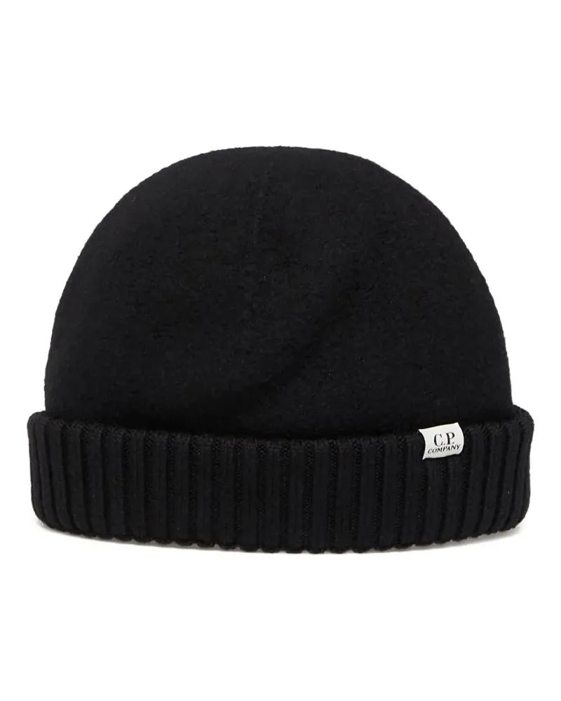 C.P. Company ribbed-knit beanie hat - Schwarz Schwarz