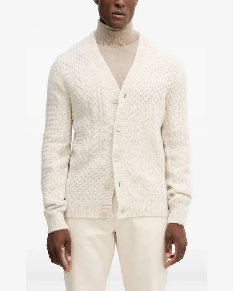 Guess cable-knit buttoned cardigan - Nude Nude