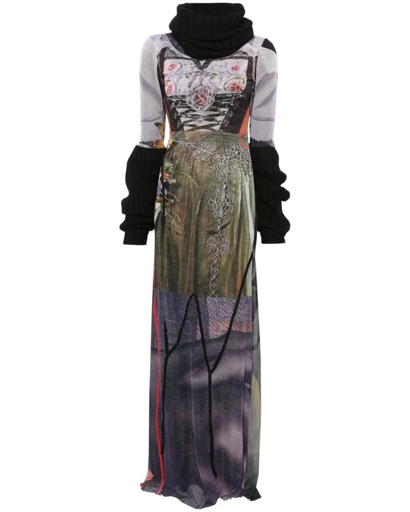 OTTOLINGER Maxikleid aus Mesh mit Rollkragen - Schwarz Schwarz
