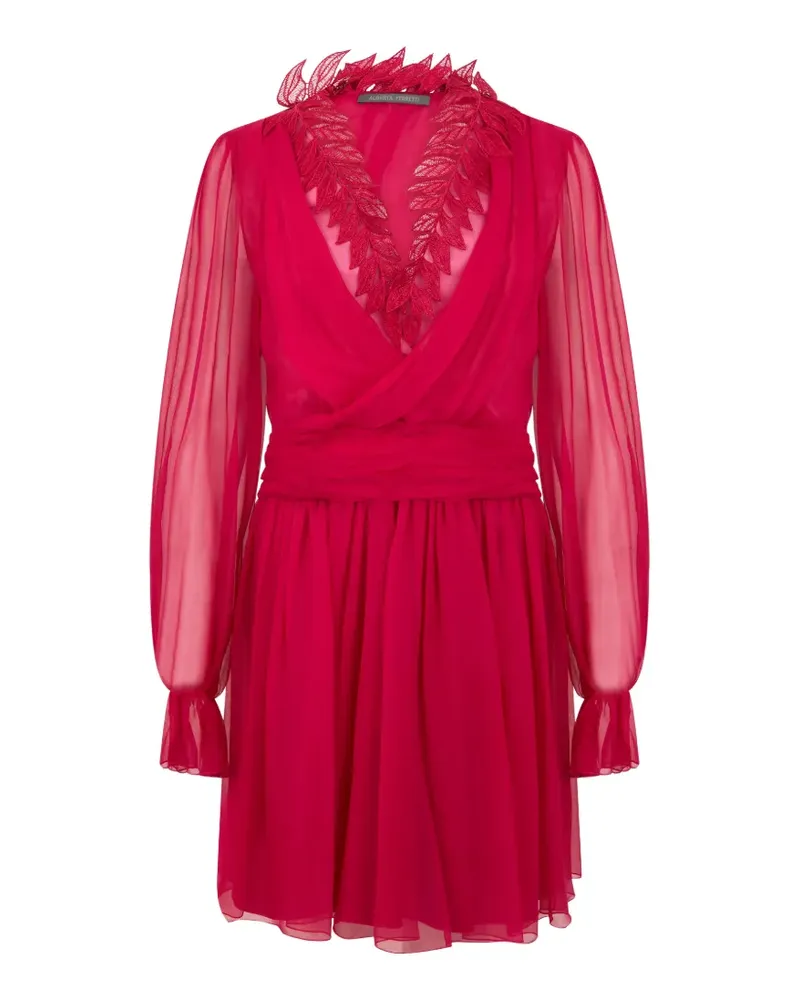 Alberta Ferretti long-sleeve mini dress - Rot Rot