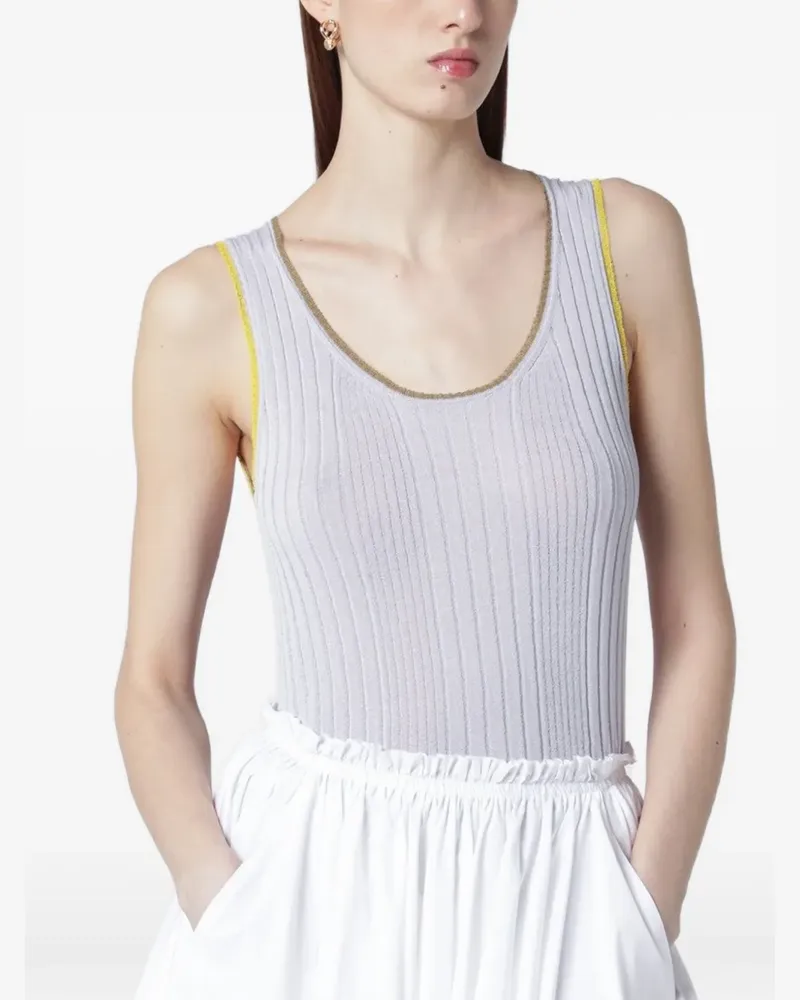 Roberto Collina ribbed-knit tank top - Violett Violett