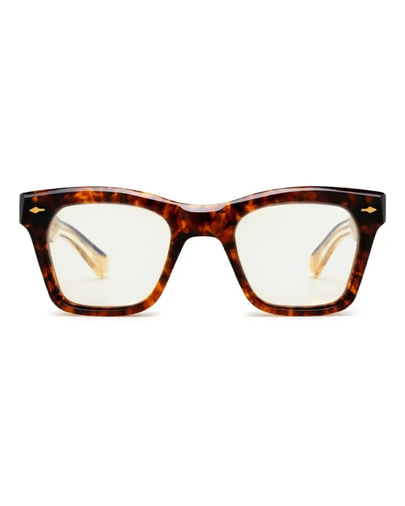 Jacques Marie Mage Picabia Brille mit eckigem Gestell - Braun Braun