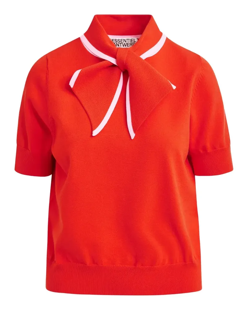 Essentiel Jonda scarf-tie T-shirt - Rot Rot