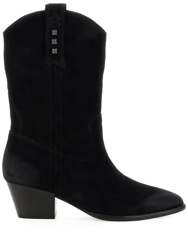 ash Wildlederstiefeletten mit Nieten - Schwarz Schwarz