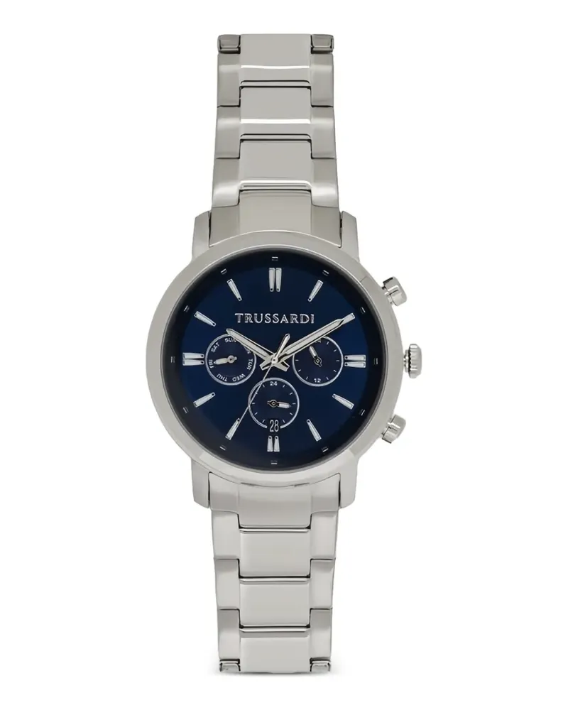 Trussardi round-case 47mm watch - Blau Blau