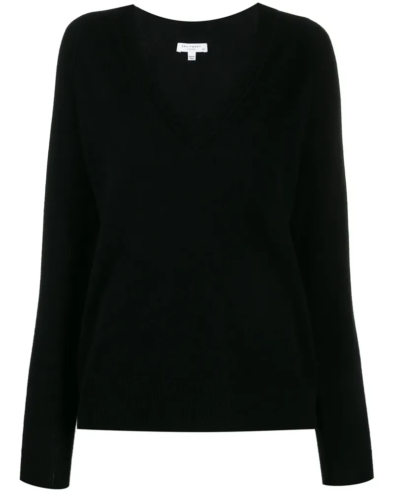 Equipment Madalene' Pullover mit V-Ausschnitt - Schwarz Schwarz