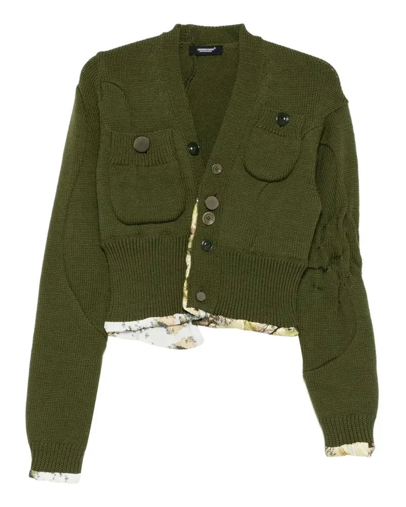 Undercover printed-trim cardigan - Grün Grün