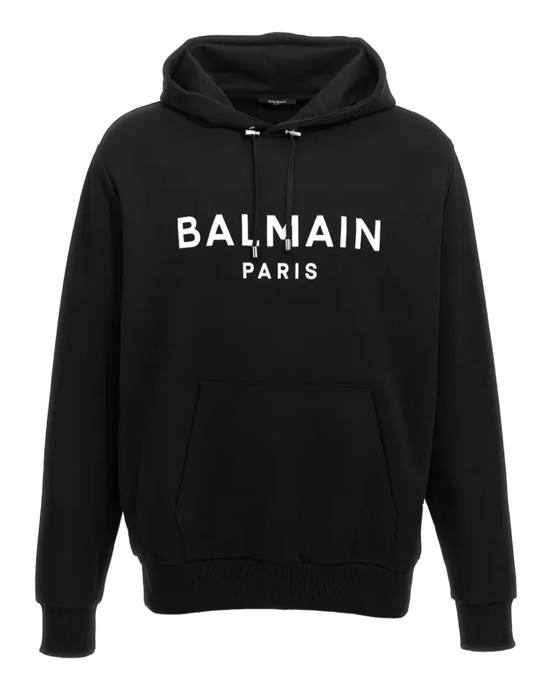 Balmain Hoodie mit Logo - Schwarz Schwarz
