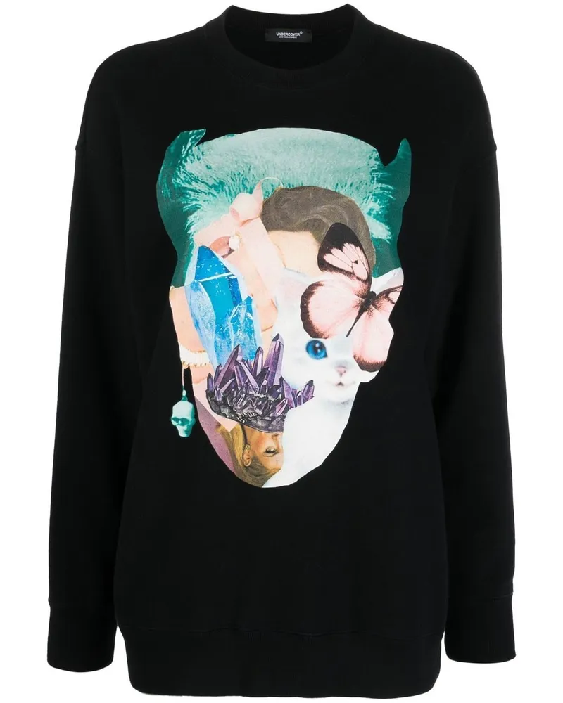 Undercover Sweatshirt mit grafischem Print Schwarz