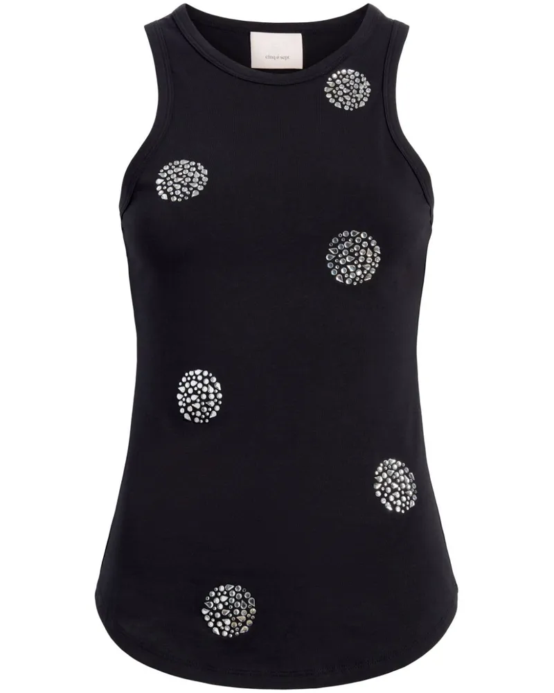 Cinq à Sept Lizzie Tanktop mit Polka Dots Schwarz