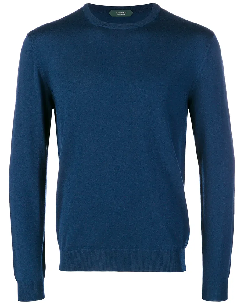 Zanone Pullover mit Rundhalsausschnitt - Blau Blau