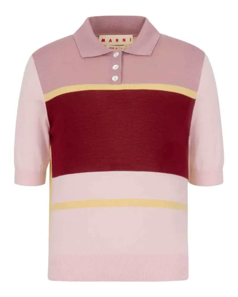 Marni colour-block striped shirt - Rosa Rosa