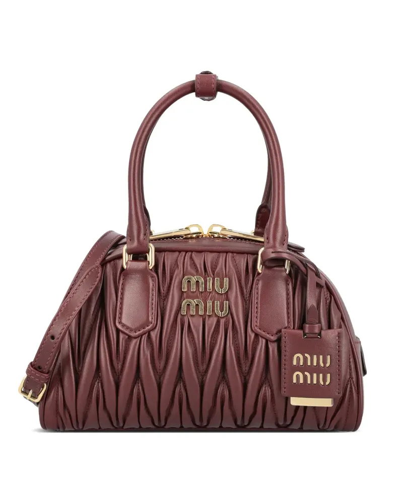 Miu Miu Arcadie matelassé shoulder bag - Braun Braun