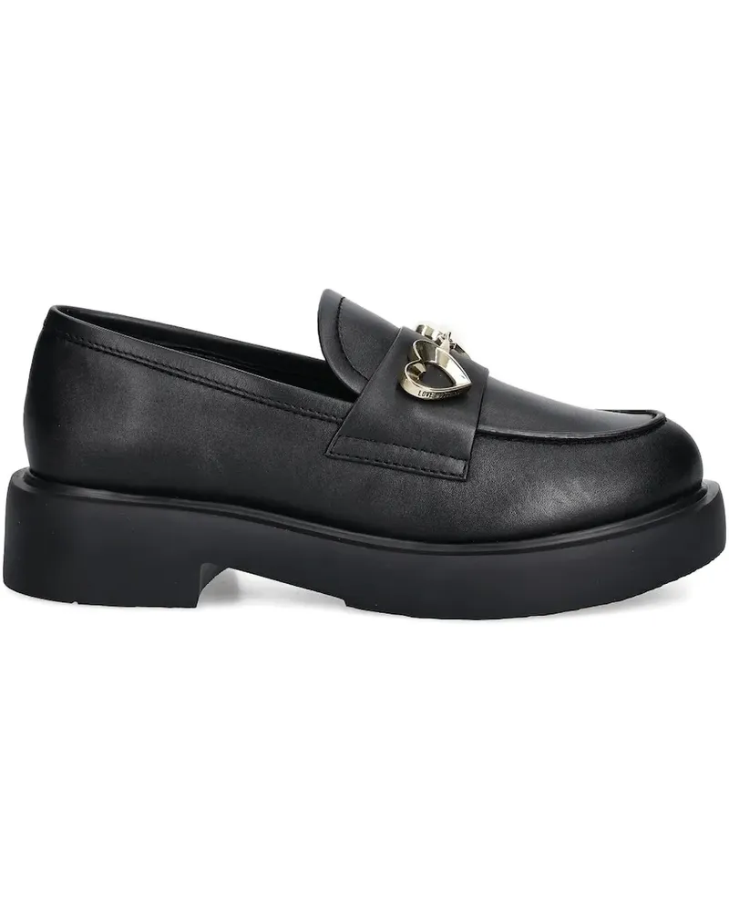 Moschino Plateau-Loafer mit Herzmotiv - Schwarz Schwarz