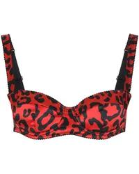 Dolce & Gabbana Balconette-BH mit Leoparden-Print Rot