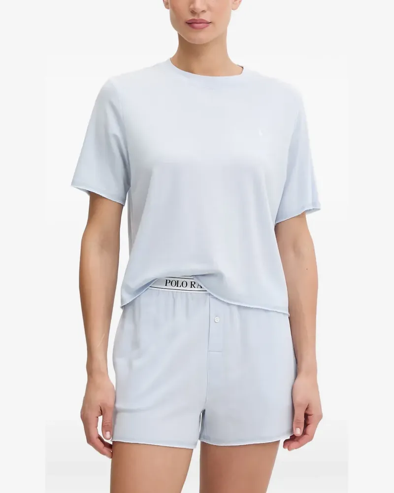 Ralph Lauren Club Terry logo-waistband pyjama set - Blau Blau