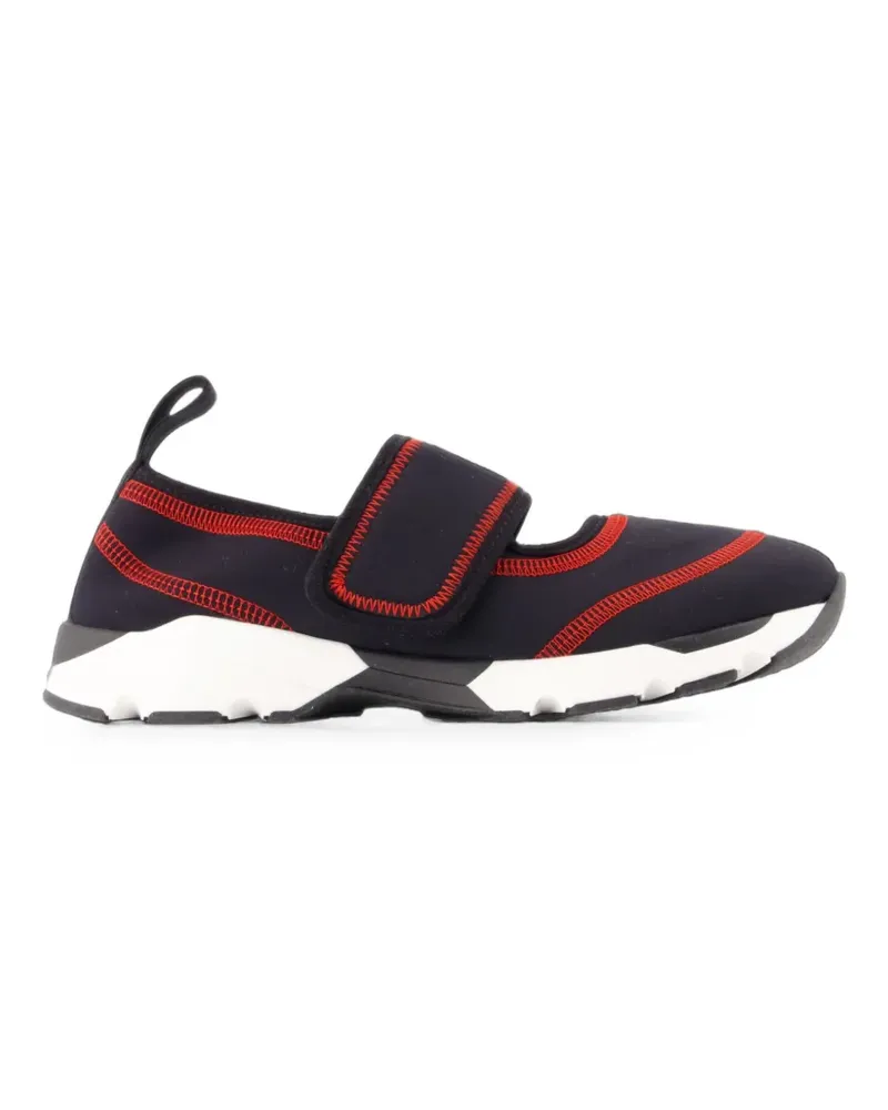 Marni Sneakers mit Klettverschluss und Kontrastnähten - Schwarz Schwarz