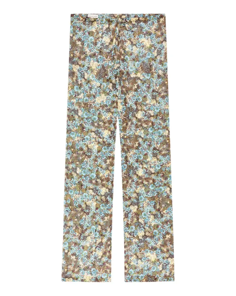 Dries van Noten Palazzohose mit elastischem Bund - Blau Blau
