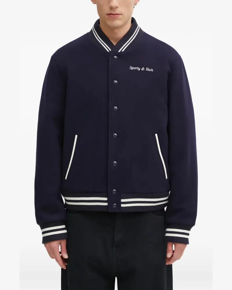 SPORTY & RICH Hotel Eden Roc buttoned jacket - Blau Blau