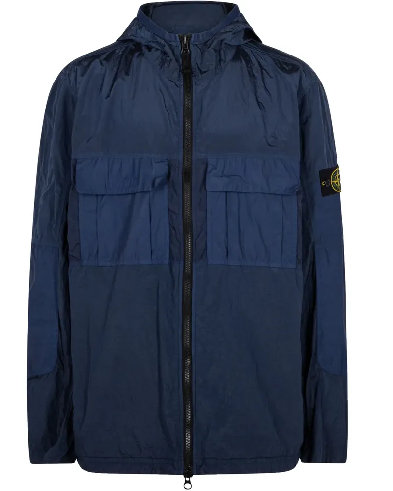 Stone Island Klassischer Windbreaker - Blau Blau