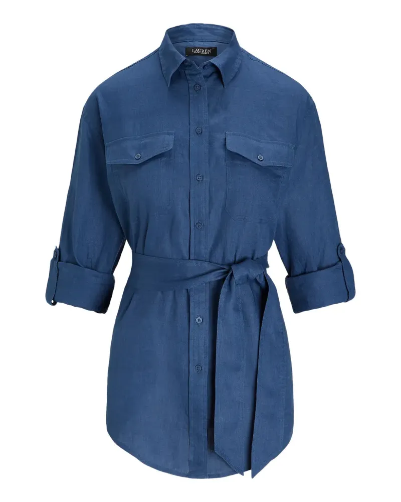 Ralph Lauren belted long-sleeve shirt - Blau Blau