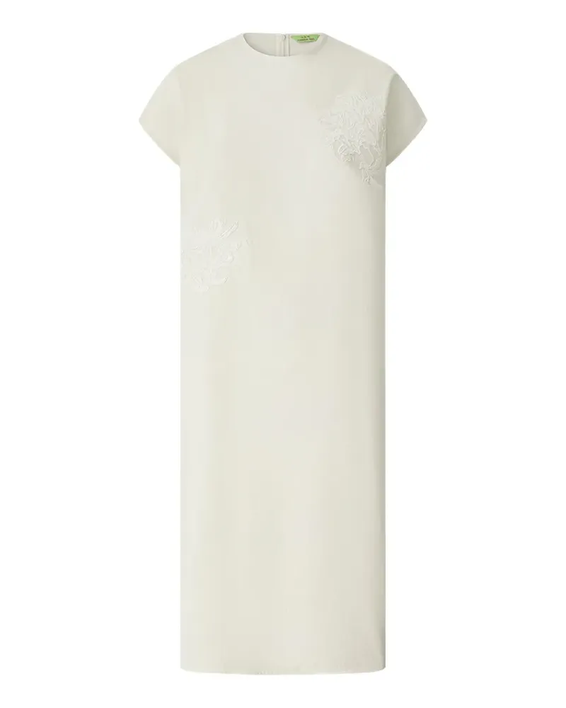 Shanghai Tang Tang floral-embroidered midi dress - Weiß Weiß