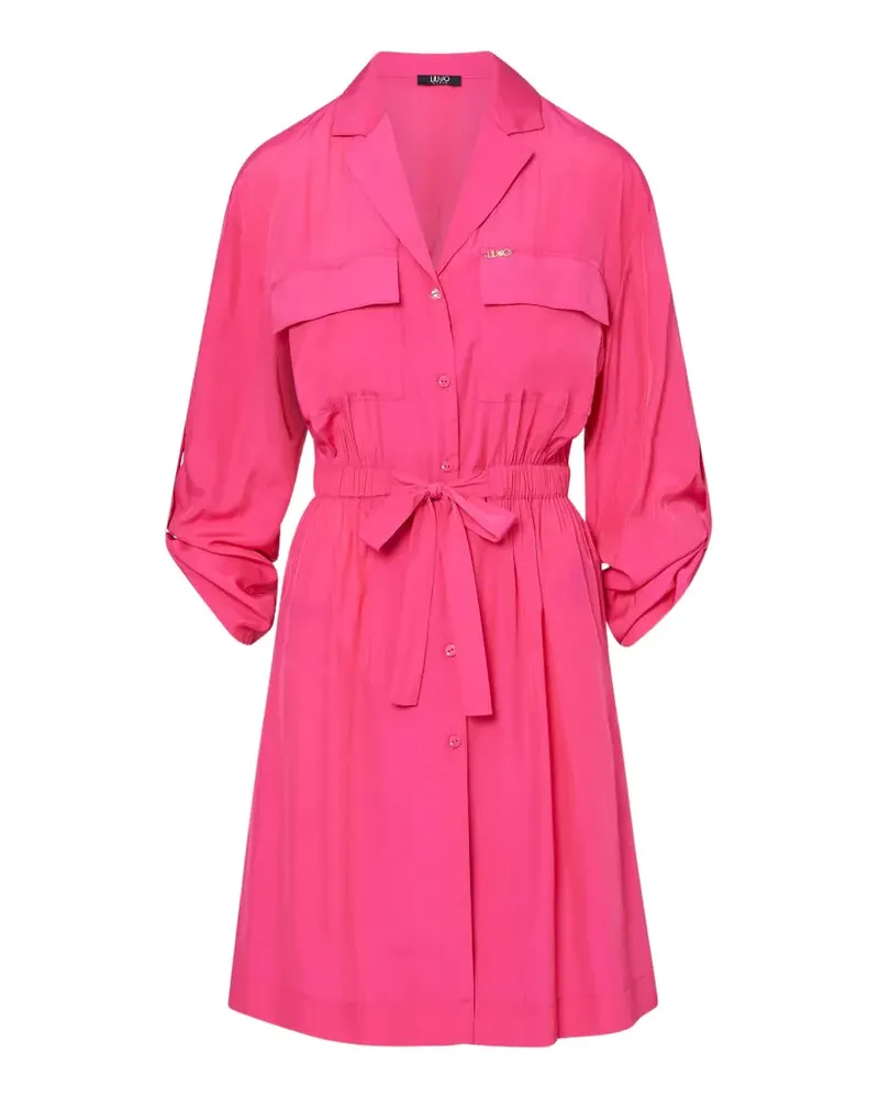 Liu Jo Minikleid mit Brusttasche und Gürtel - Rosa Rosa