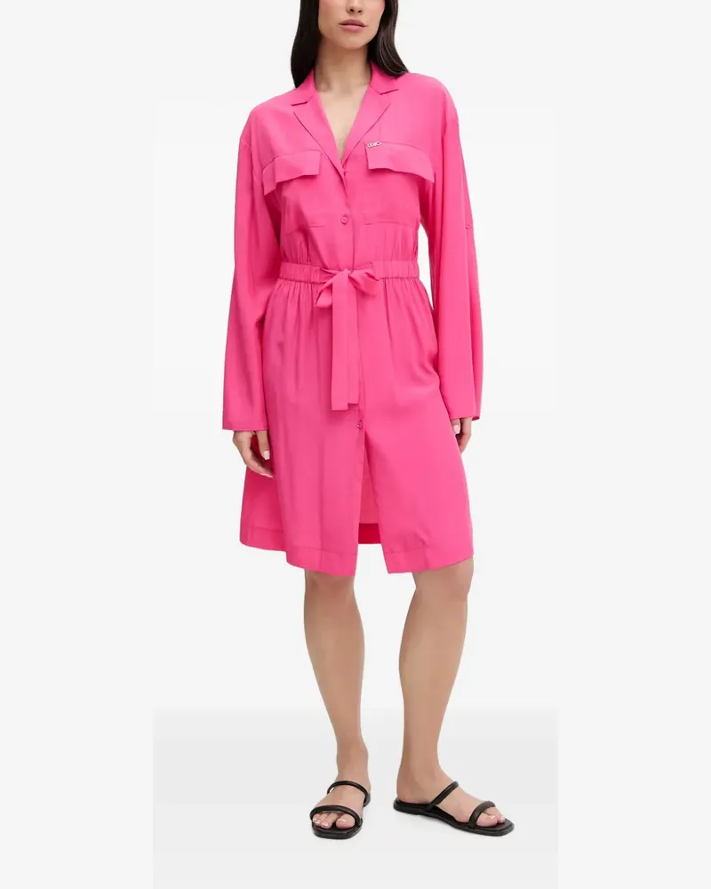 Liu Jo belted chest-pocket mini dress - Rosa Rosa