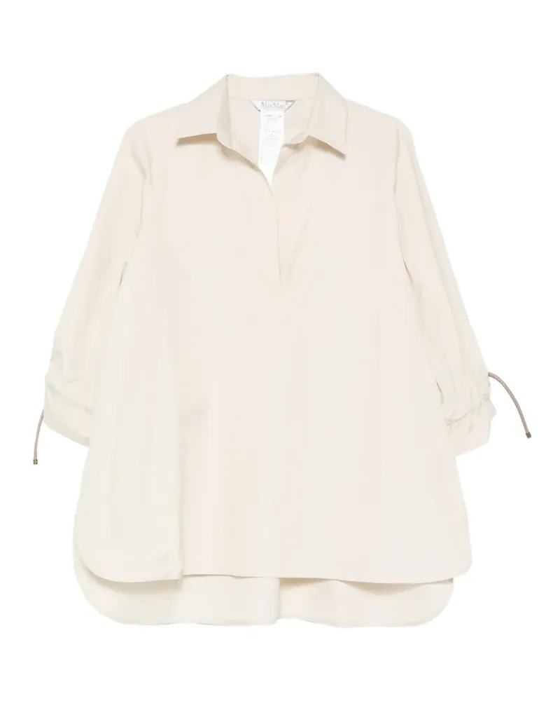 Max Mara Adorni drawstring-cuff blouse - Nude Nude
