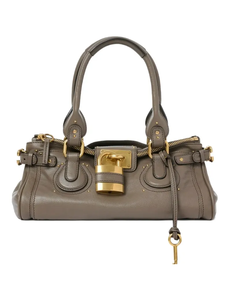 Chloé Paddington padlock detail shoulder bag - Grau Grau