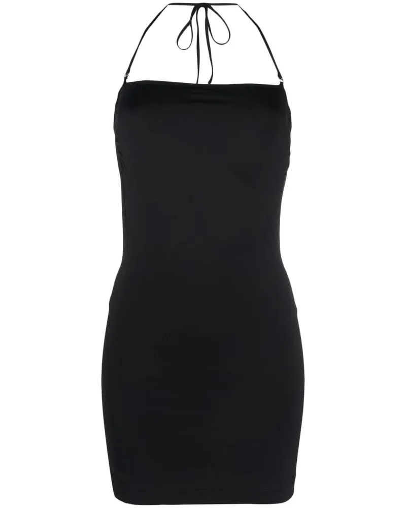 BARENA Neckholder-Minikleid - Schwarz Schwarz