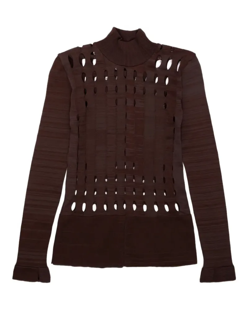 Anne Isabella Pullover mit Cut-Outs - Braun Braun