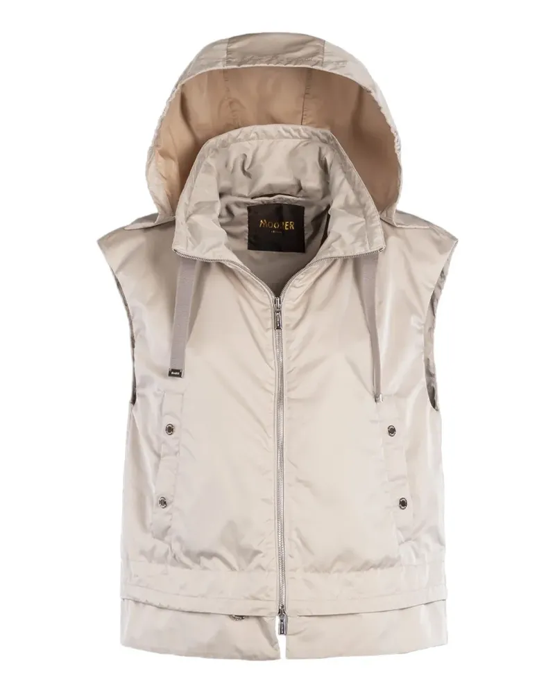 MOORER Nissip hooded jacket - Nude Nude