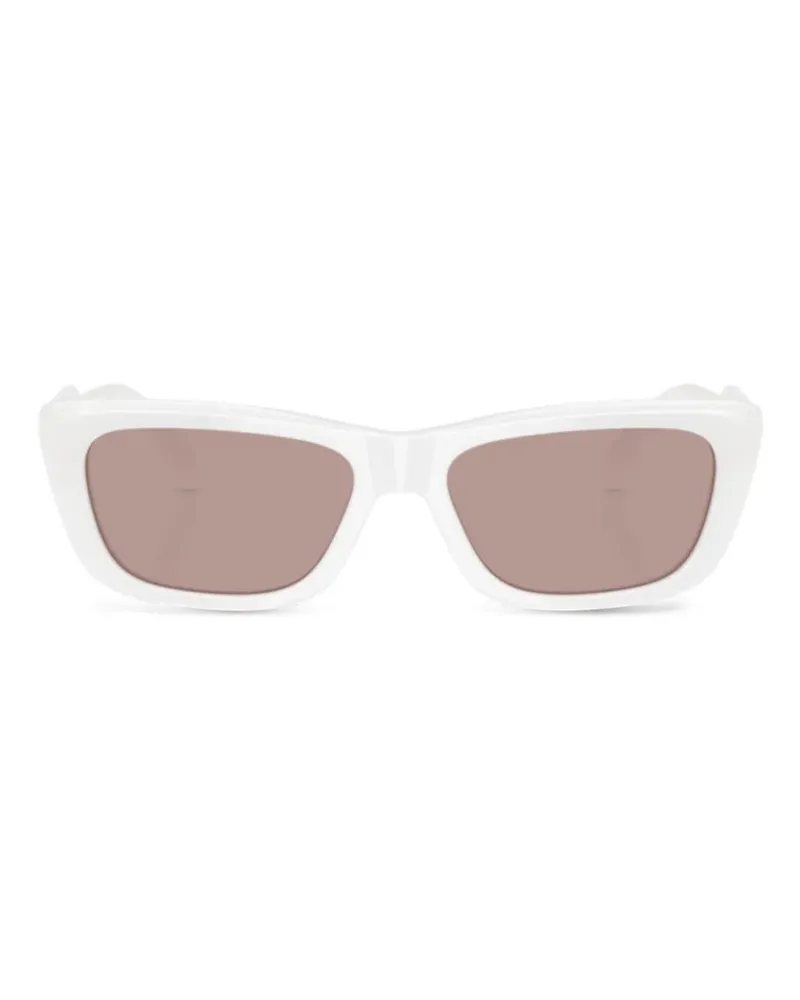 Miu Miu Sonnenbrille mit eckigem Gestell - Weiß Weiß