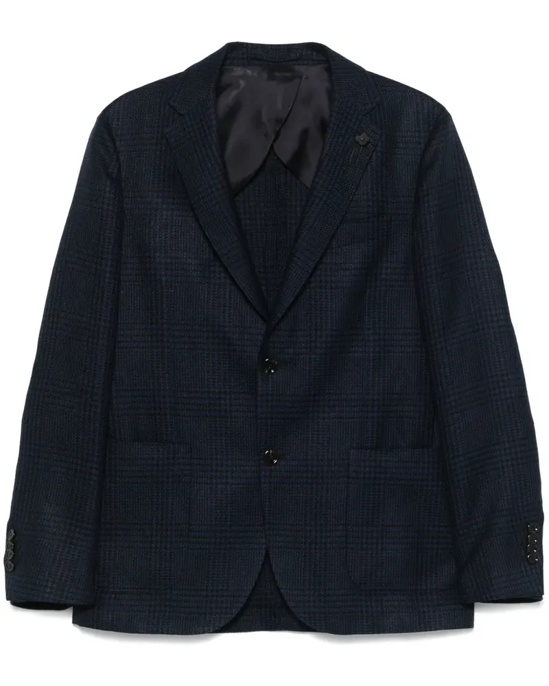 LARDINI Sakko mit Prince of Wales-Karo - Blau Blau