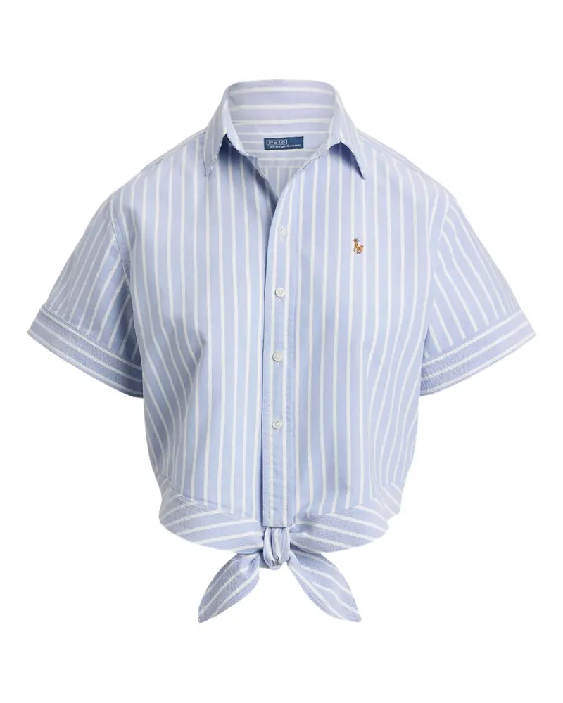 Ralph Lauren Gestreiftes Hemd mit kurzen Ärmeln - Blau Blau